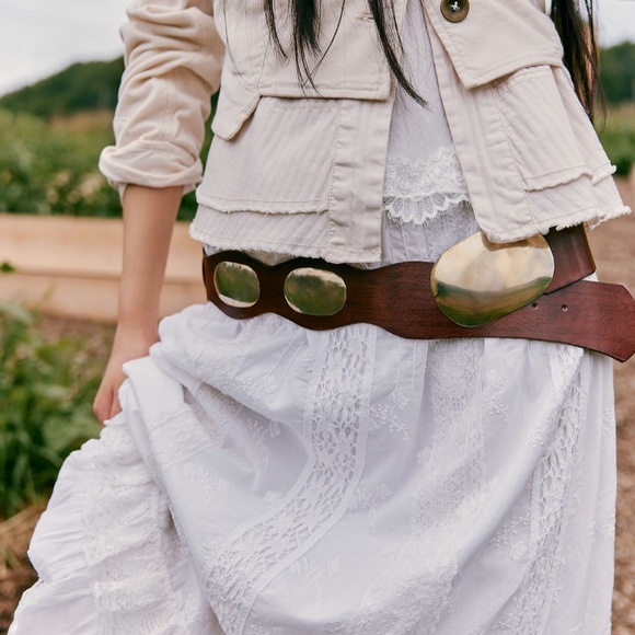 Free People Accessories - NWT Free People Yoko Hip Belt in Cognac